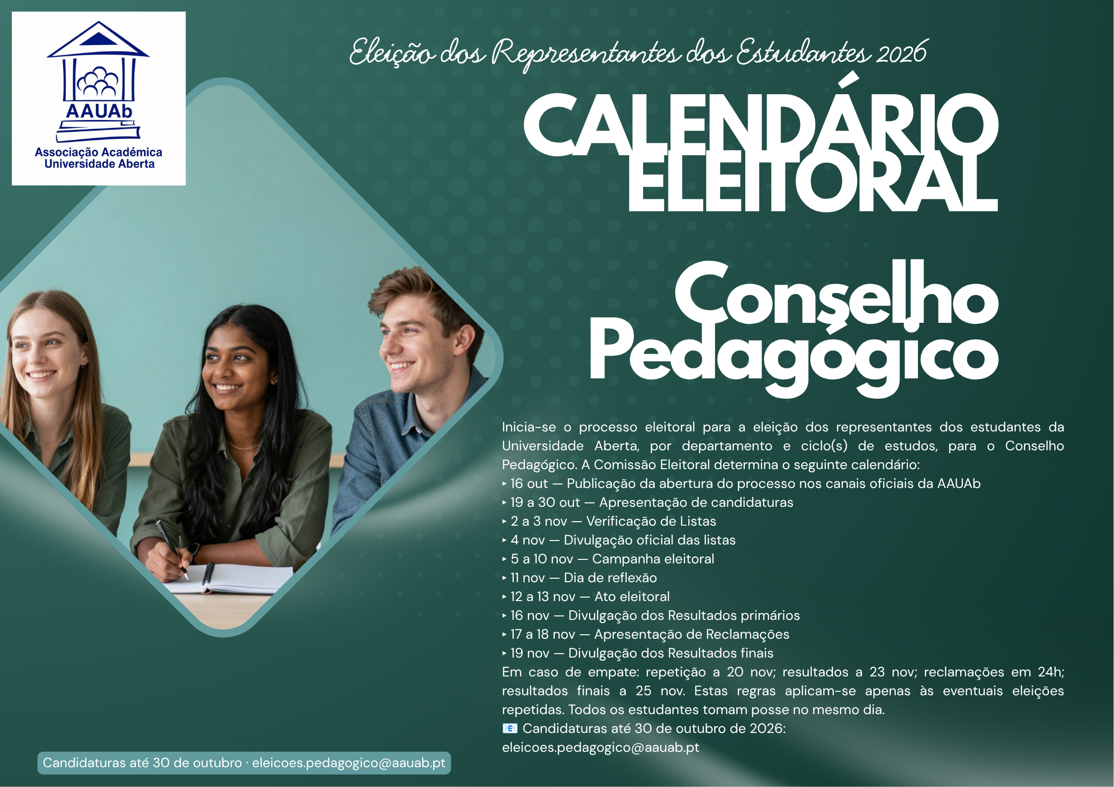 Eleição dos representantes dos Estudantes 2026, para o Conselho Pedagógico